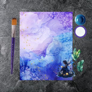 Papel para Crapbook de Aquarela Fairyland