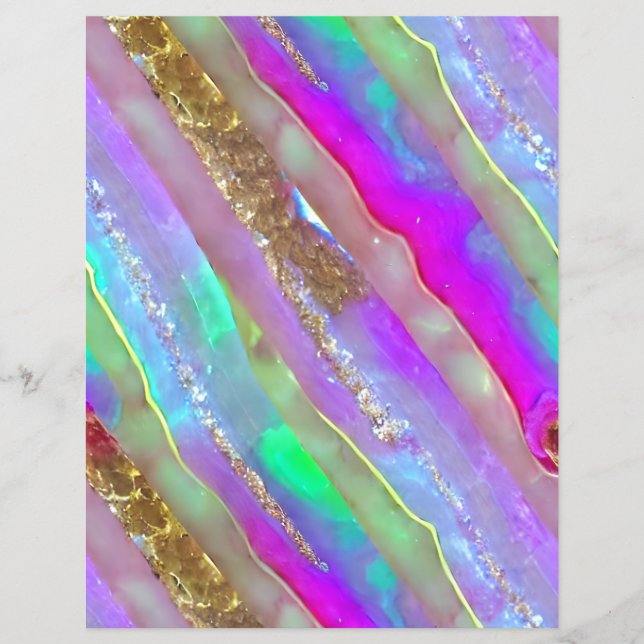 Papel para Escrapbook em Vidro abstrato (Frente)