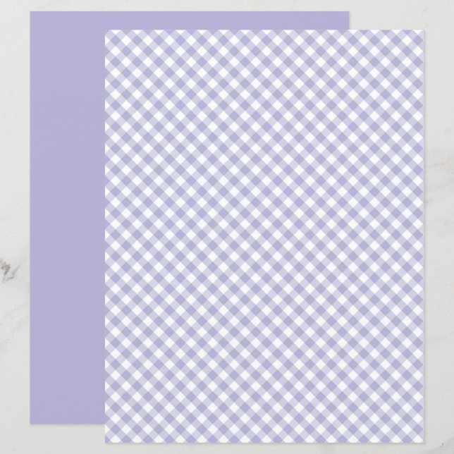Papel para Escrapbook Puro Gingham (Frente/Verso)