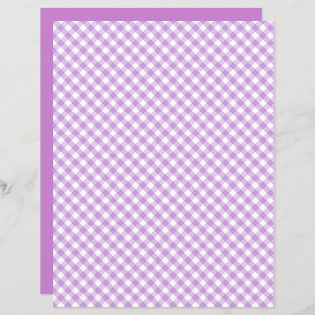 Papel para Escrapbook Puro Gingham (Frente/Verso)