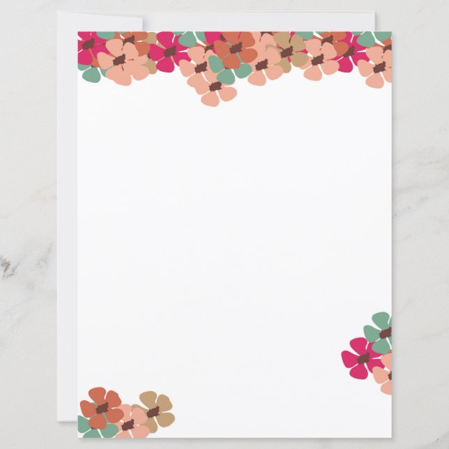 Papel para Escrita Floral Blush & Bloom (Verso)