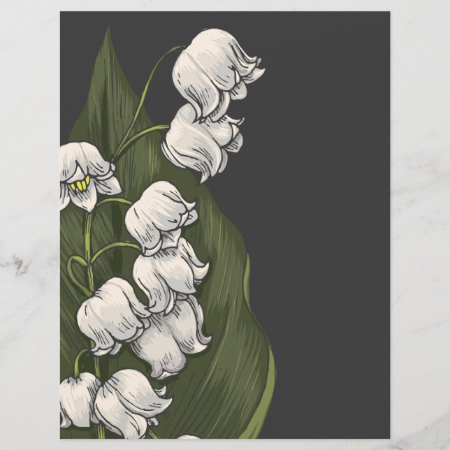 Papel para modelagem de Diário Lily Valley (Frente)