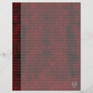 Papel para notebook Gótico Red Silver Heart Damas