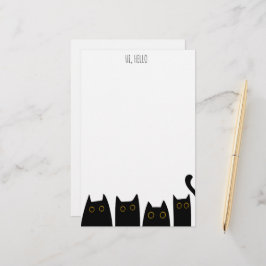 Papel para papelaria pessoal de gatos pretos