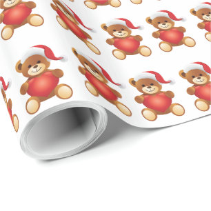 Papel para presentes de Natal do Urso de Teddy
