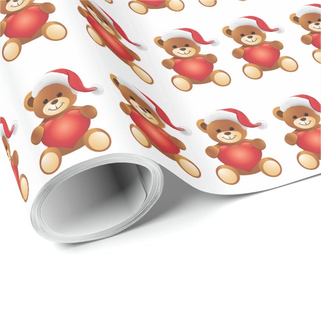 Papel para presentes de Natal do Urso de Teddy (Ponta do rolo)