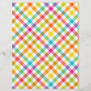 Papel para Primavera de Xadrez de Pastel bonito