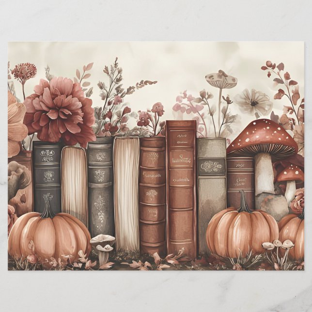 Papel para raspagem de abóbora de abóbora de queda (Frente)