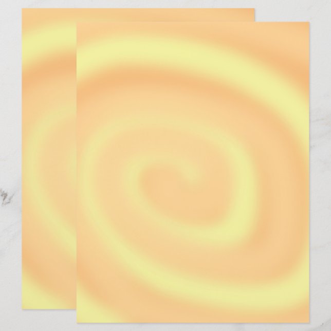 Papel para roscagem em espiral laranja e amarelo (Frente/Verso)