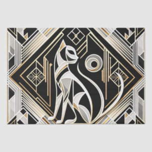 Papel para tecidos de Abstrato preto e decorativo