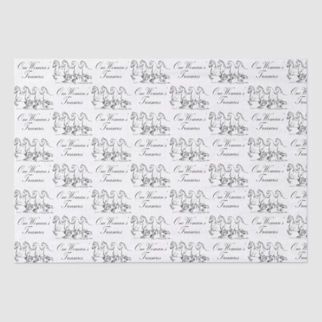 Papel para tecidos de cavalos de uma mulher (Frente )