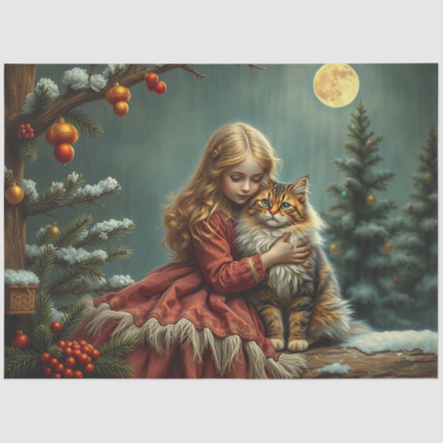 Papel para tecidos de fada de Natal (Frente )