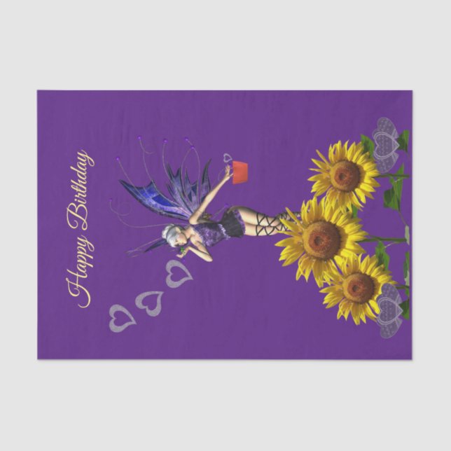 Papel para tecidos de girassol (Frente )