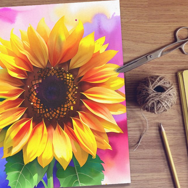 Papel para tecidos de girassol - Extra Grande para (Nature's Blossoms, Crafty Wins! 🌻✂️)