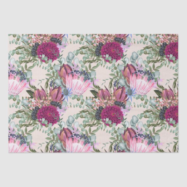 Papel para tecidos de padrão floral (Frente )