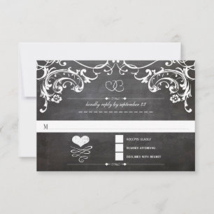 Papel Pardo Coração Fofo Tipografia Inicial RSVP