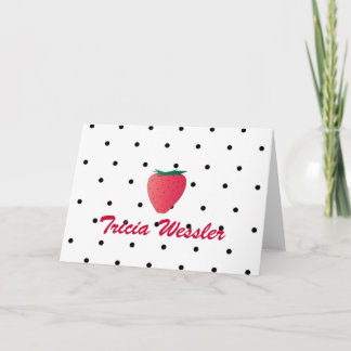 Papel Personalizado - Cartão de Nota de Morango