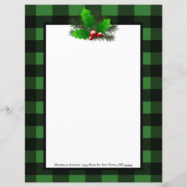 Papel Personalizado da Xadrez Holly Buffalo de Nat (Frente)