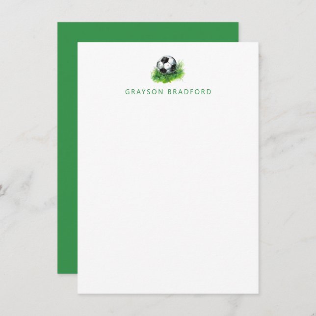 Papel Personalizado do Futebol - Notas de Futebol (Frente/Verso)