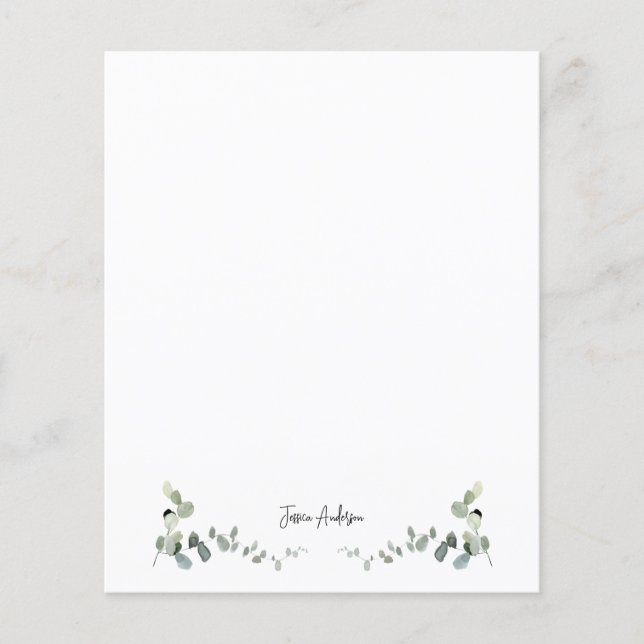 Papel Personalizado Eucalyptus Greenery (Frente)