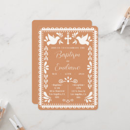 Papel Picado Baptism Convite de festas mexicano