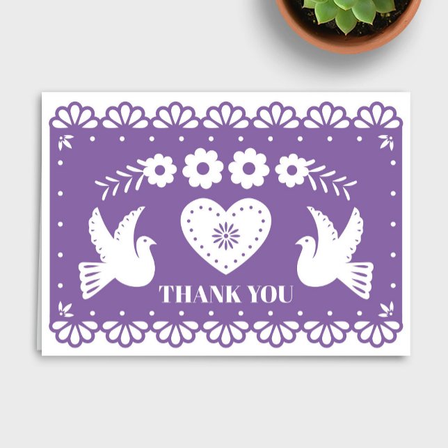 Papel Picado Cartões de agradecimentos (Criador carregado)