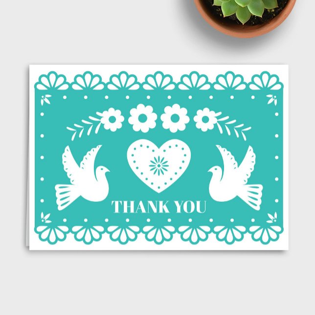 Papel Picado Cartões de agradecimentos (Criador carregado)