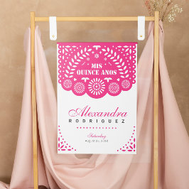 Papel Picado Mis Quince Años Poster