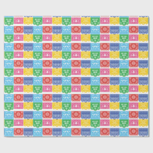 Papel Picado Papel de Presente de Natal