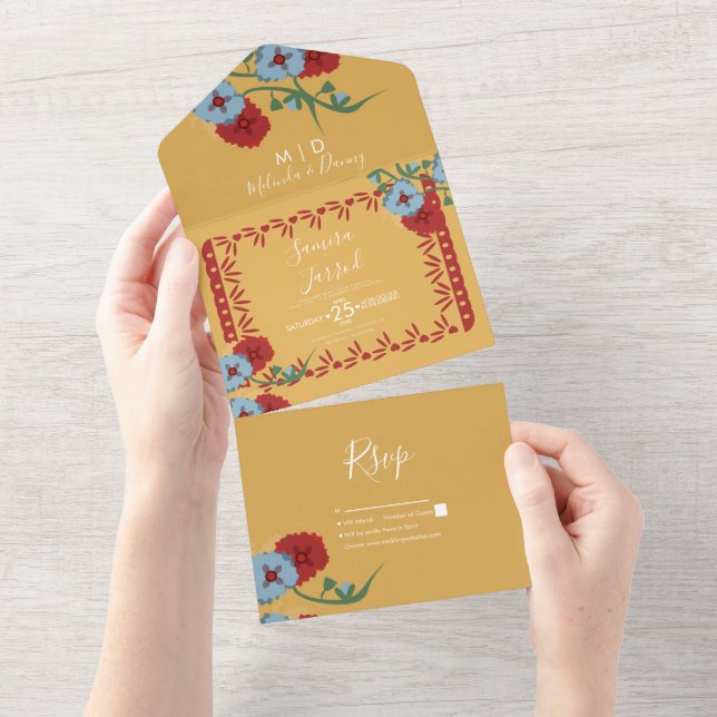 Papel Picado Vinhas Florais Botânicas Mexicanas Bo (Aba destacável)