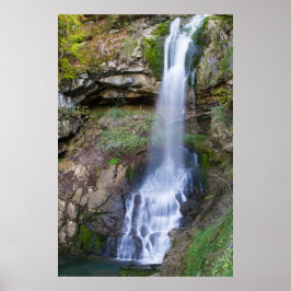 Papel Poster de cascata e rocha (Matte)