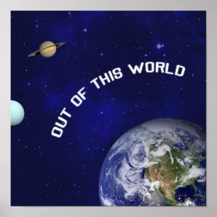 Papel Poster de valor espacial fora deste mundo (M