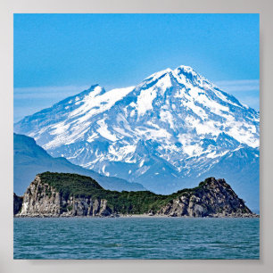 Papel Poster (Matte) 6x6 do Monte Lliamna Alaska