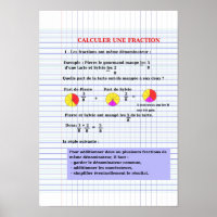 Papel Poster (Matte) da fração do calculador de 6 