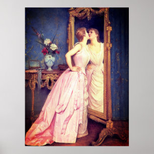 PAPEL poster Victorian Pink Lady 18 x 24 ARCHIVAL