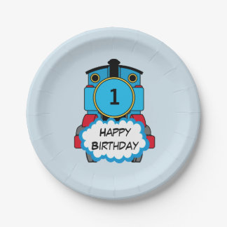 Papel Prato de aniversário do menino do Trem Feliz