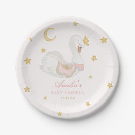 Papel Prato de Churrasco de Bebê Cisne Caprichoso