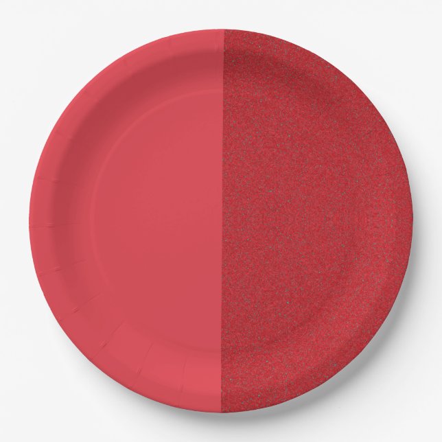 Papel Prato de Evento Vermelho Tomate Two-Tone – Persona (Frente)