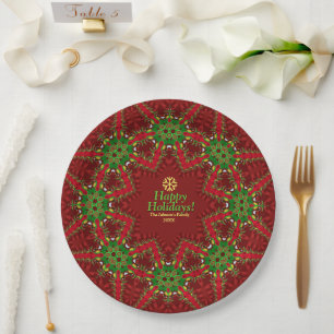 Papel Prato de Festa das Férias de Natal