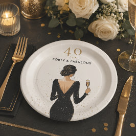 Papel Prato de festa de aniversário fabuloso e elegante