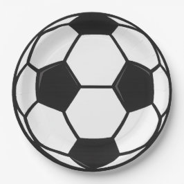 Papel Prato de festa de bola de futebol | Festa de anive