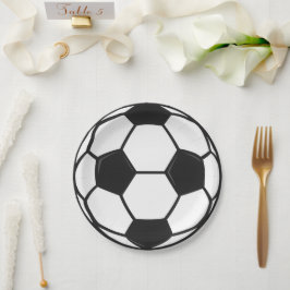 Papel Prato de festa de bola de futebol | Festa de anive
