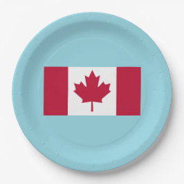 Papel Prato de festa de celebração do Dia do Canadá