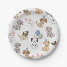 Papel Prato de festa Pink Two Let the Dogs Out
