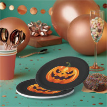 Prato de Halloween de Abóbora Espantalho Jack-o'-L