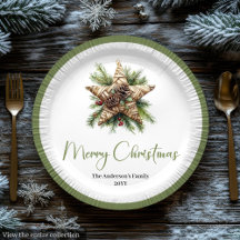 Prato de Jantar de Árvore de Natal Botânico Boho E