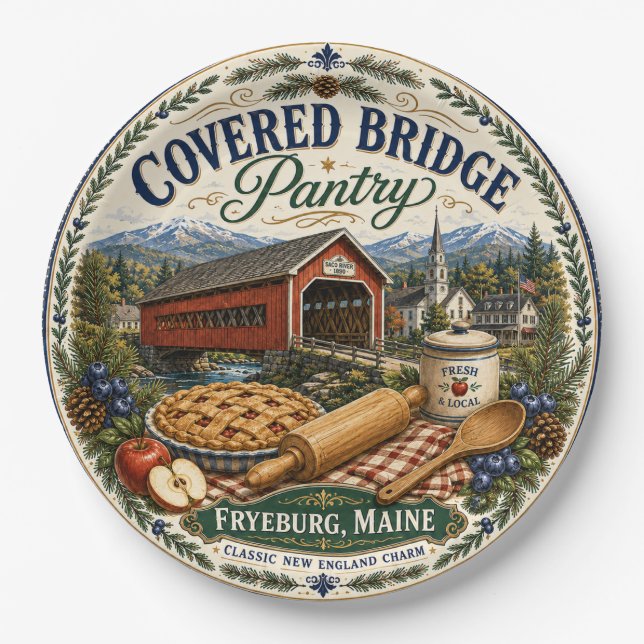 Papel Prato de Melamina Covered Bridge Pantry Fryeburg M (Frente)