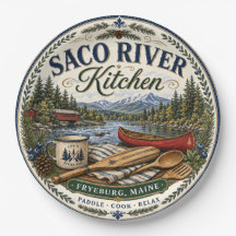 Prato de Melamina Saco River Fryeburg Maine Cozinh