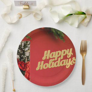 Papel Prato de Natal do Papai Noel Fofo – Presente Festi