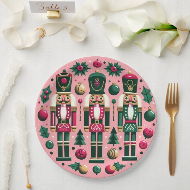 Papel Prato de Natal dos Quebra-Nozes (Casamento)